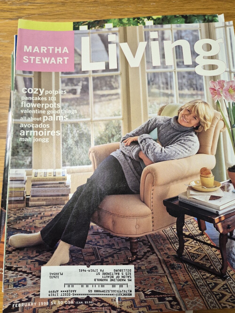 Martha Stewart Living Magazine. February 1998